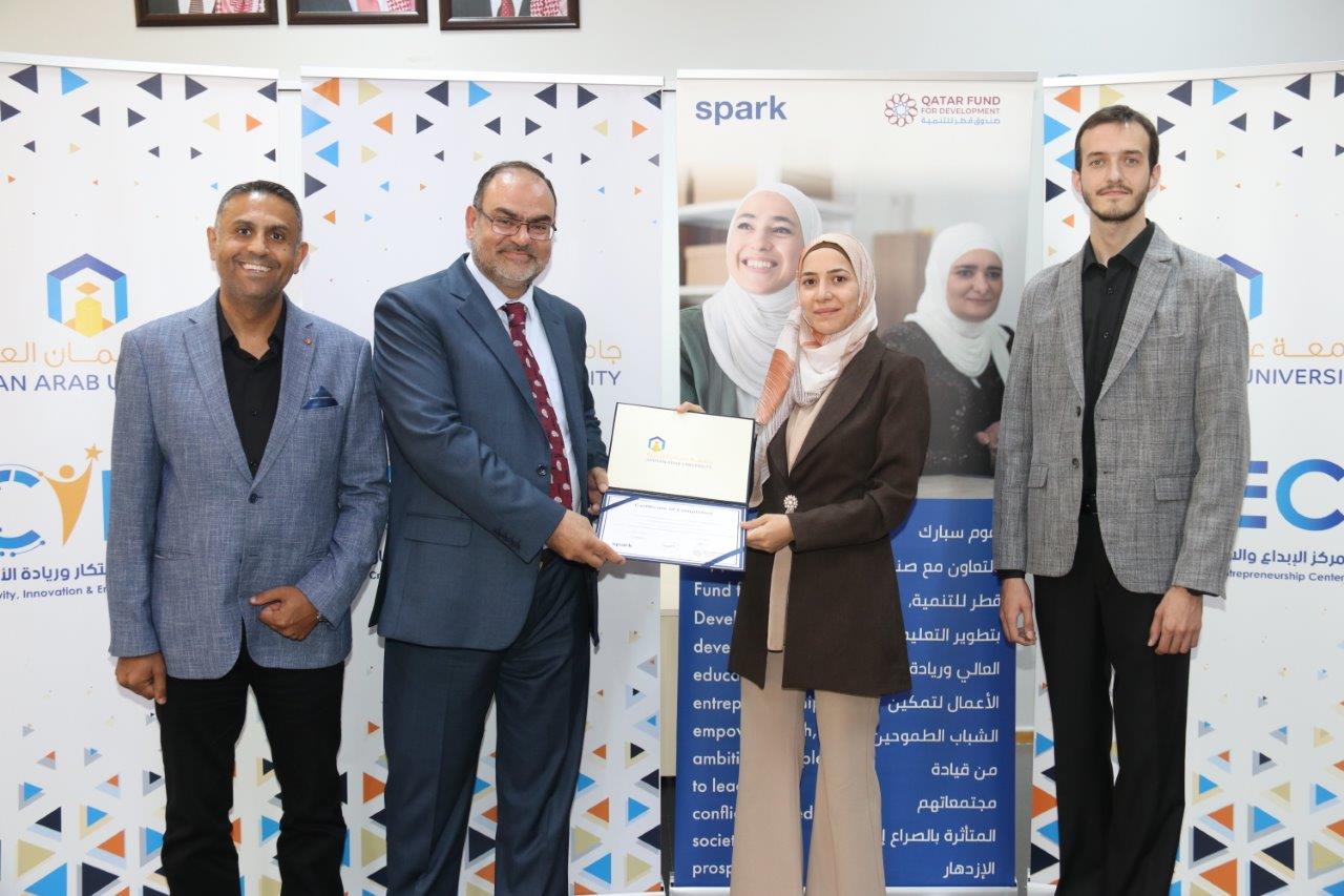 برنامج تدريبي نوعي لأعضاء الهيئة التدريسية في "عمان العربية" مقدم من منظمة SPARK4