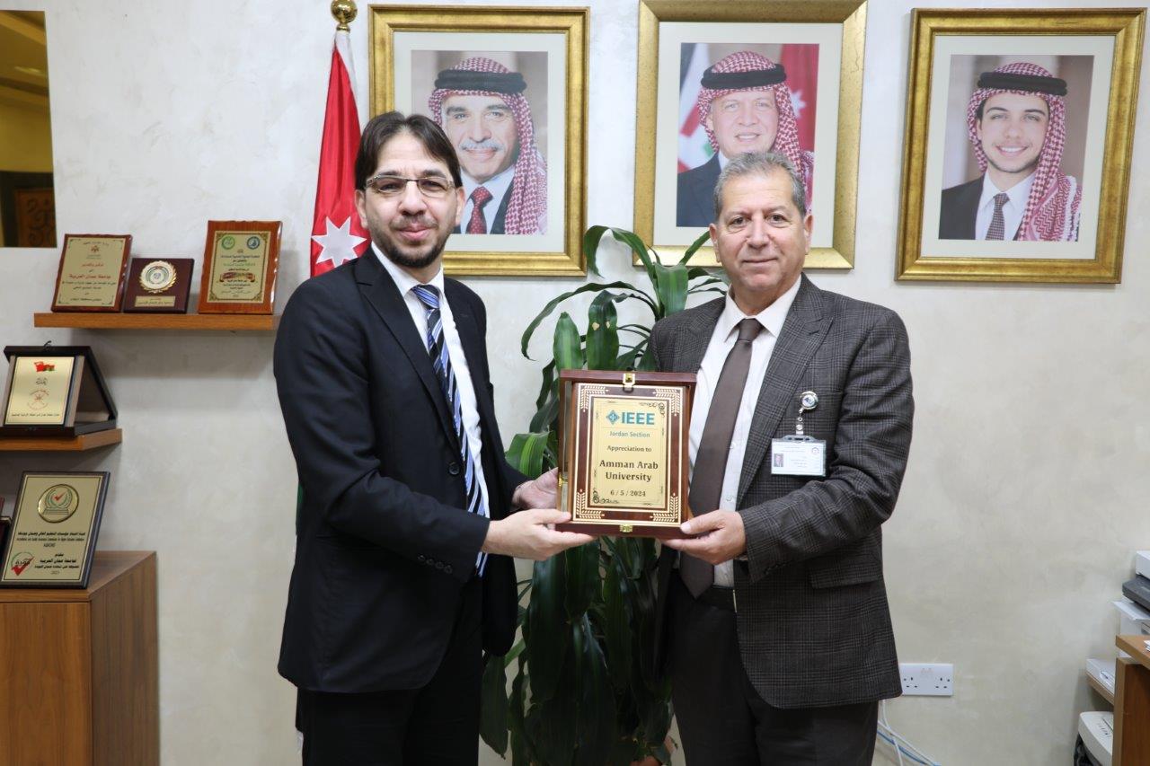 وفد من الهيئة التنفيذية ل IEEE / فرع الأردن يزور جامعة عمان العربية5