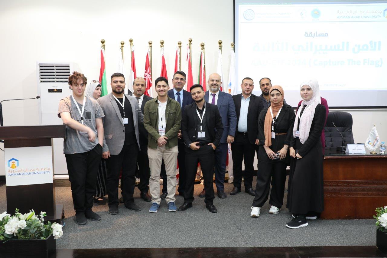 جامعة عمان العربية تُنظّم مسابقة AAU-CTF 2024 وتُكرّم أبطال الأمن السيبراني من طلبتها11