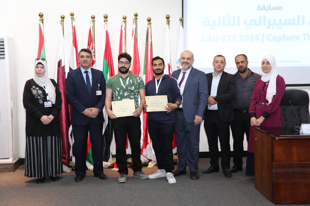 جامعة عمان العربية تُنظّم مسابقة AAU-CTF 2024 وتُكرّم أبطال الأمن السيبراني من طلبتها15