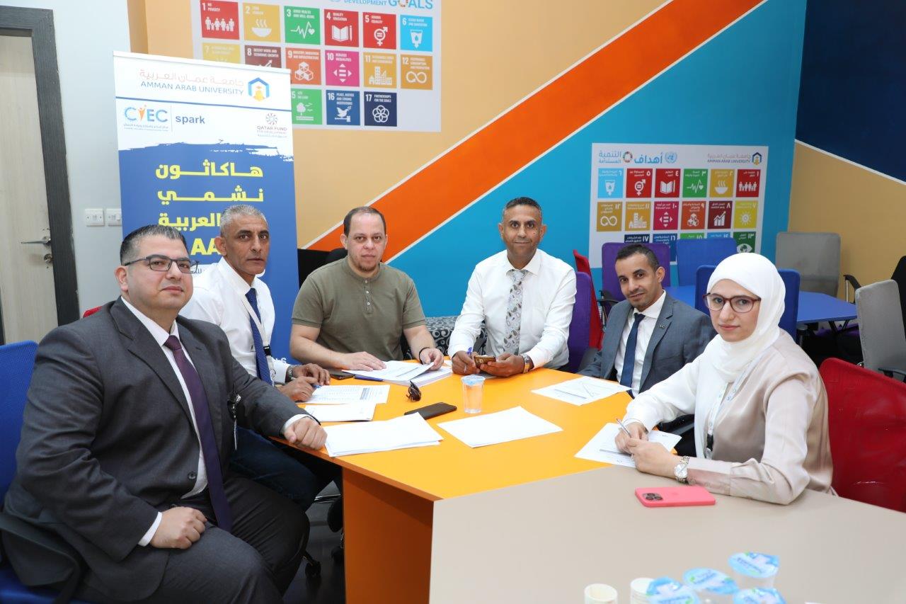 بدعم من صندوق قطر للتنمية ومؤسسة SPARK اختتام فعاليات "هاكاثون نشمي عمان العربية AAU"1