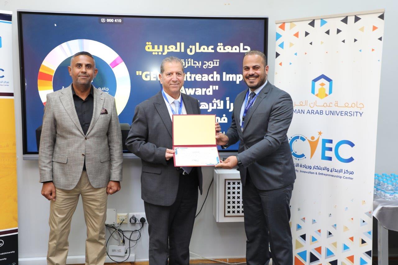 جامعة عمان العربية تكرم المشاركين في فعاليات اسبوع الريادة العالمي 202518