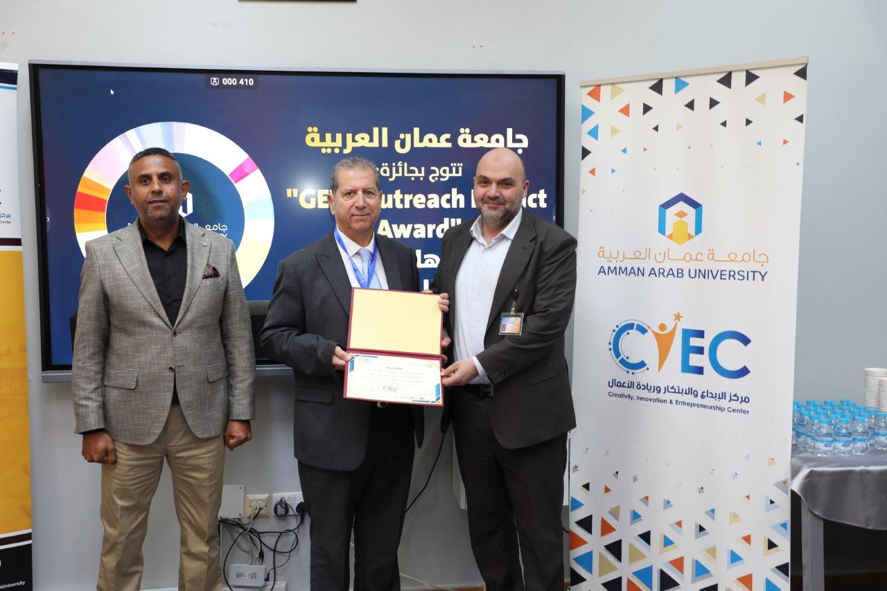 جامعة عمان العربية تكرم المشاركين في فعاليات اسبوع الريادة العالمي 202522