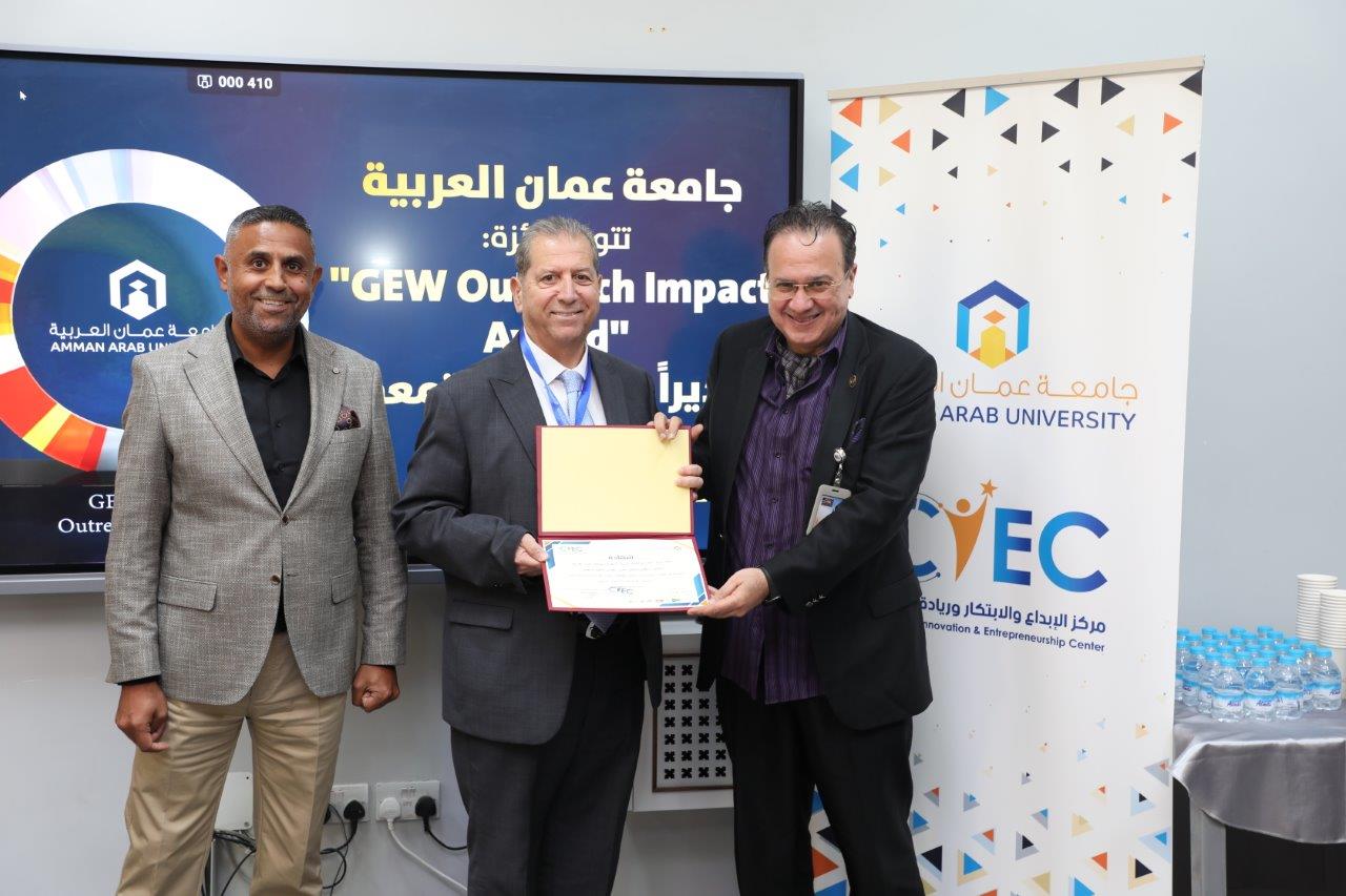 جامعة عمان العربية تكرم المشاركين في فعاليات اسبوع الريادة العالمي 202528