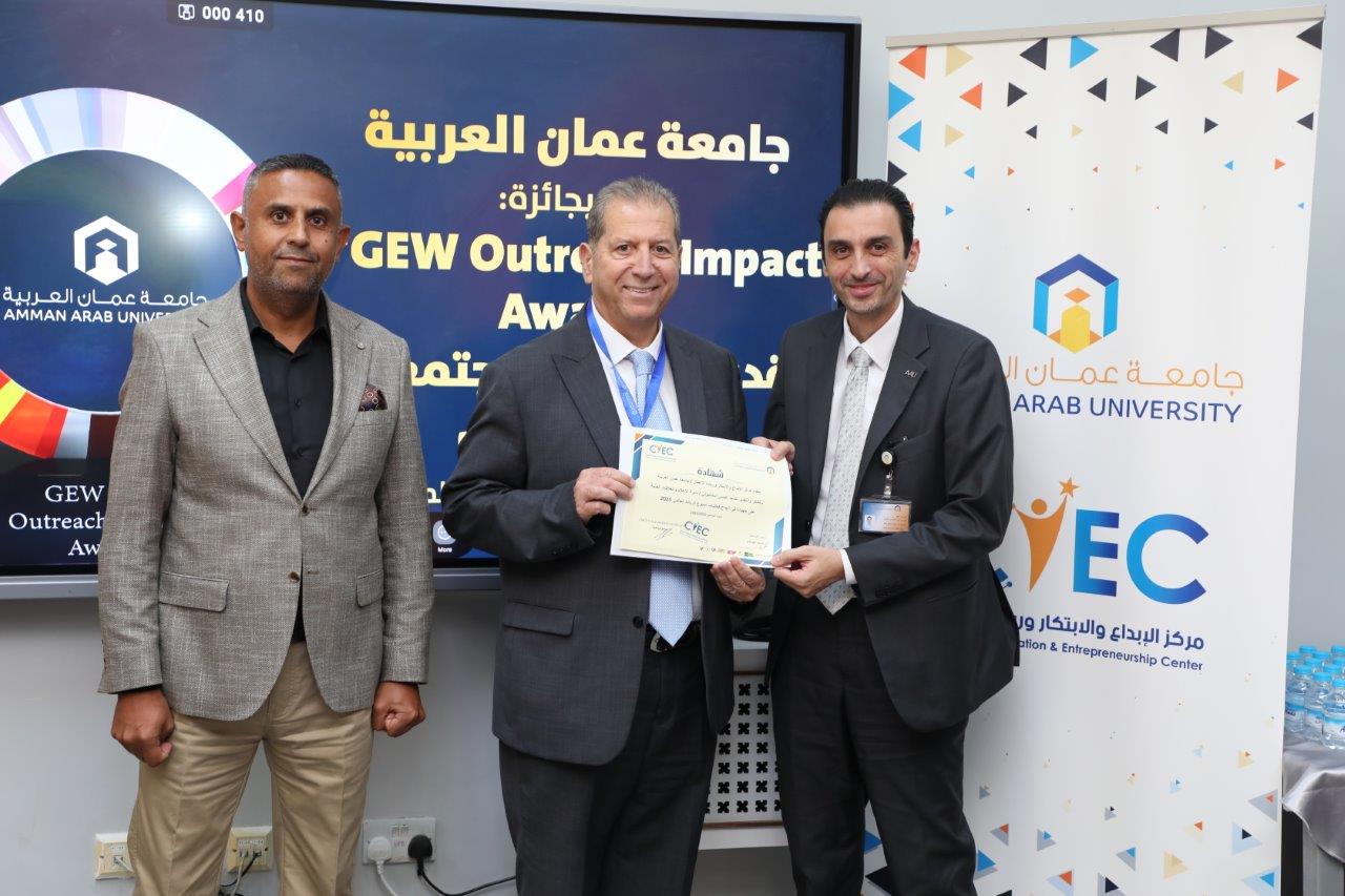 جامعة عمان العربية تكرم المشاركين في فعاليات اسبوع الريادة العالمي 202535