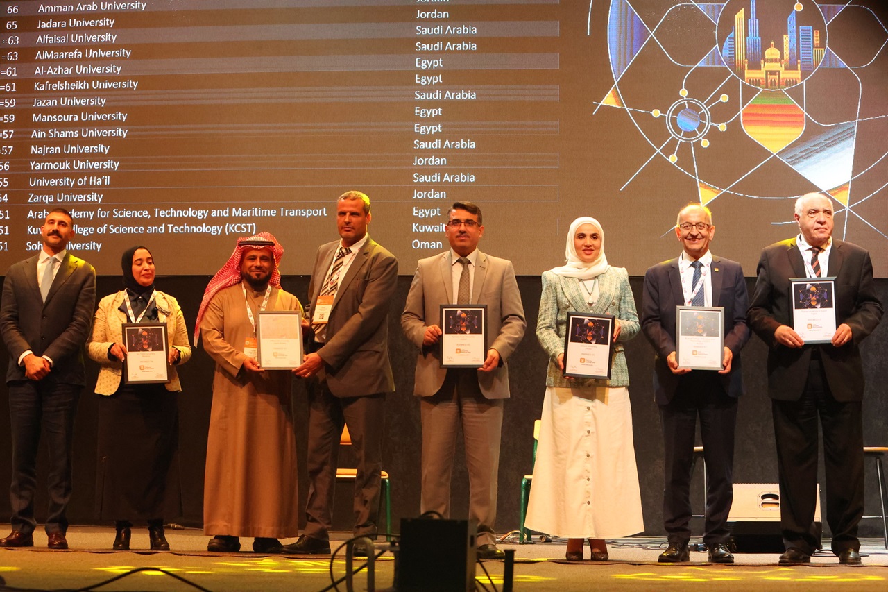 جامعة عمّان العربية في المرتبة الثامنة على الجامعات الأردنية في تصنيف التايمز للجامعات العربية لعام 2025 وضمن أفضل 100 جامعة عربياً3