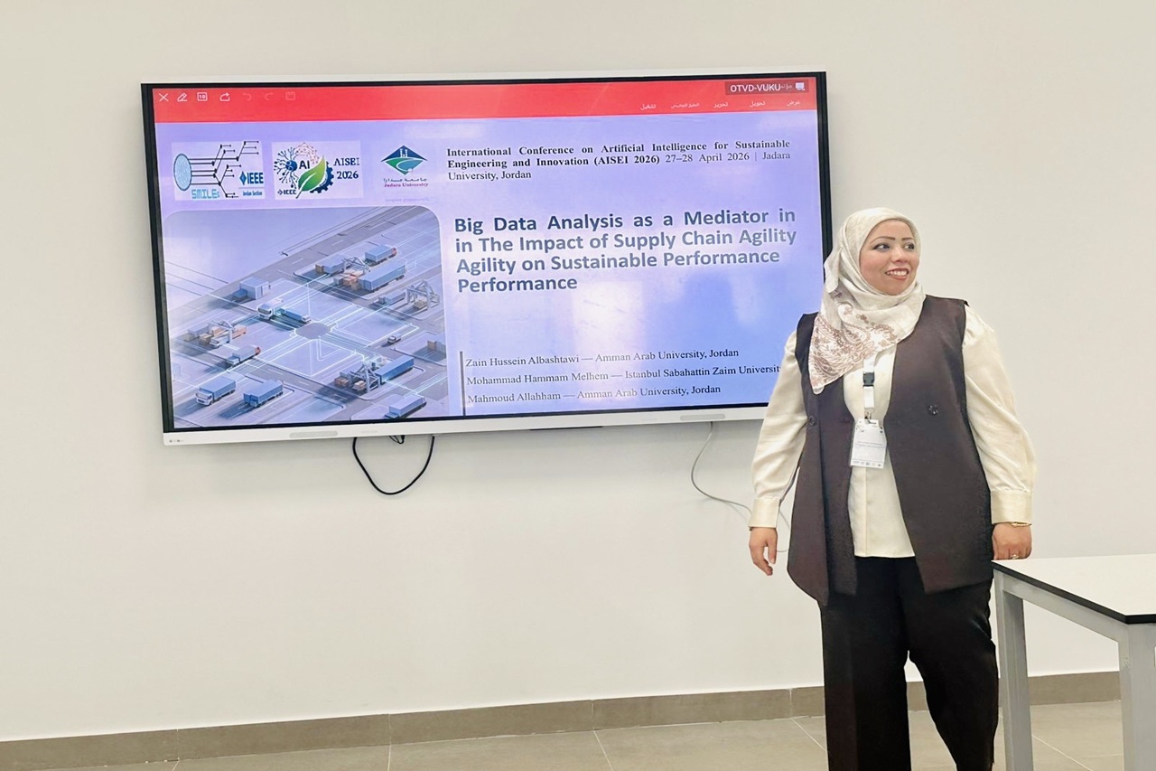 الدكتورة البشتاوي من "عمان العربية" تشارك في مؤتمر" AISEI 2026" حول الابتكار والاستدامة5