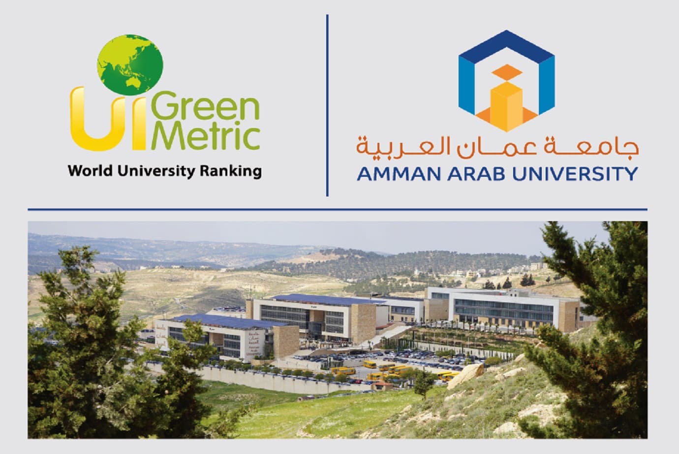 Green Metric "عمان العربية" السابعة محلياً وضمن أول 500 جامعة على مستوى العالم في تصنيف