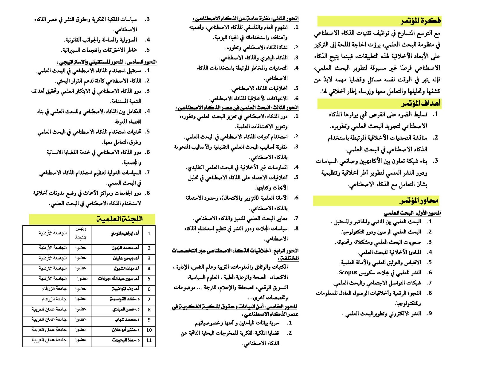دعوة لحضور المؤتمر الدولي العاشر "اخلاقيات استخدام الذكاء الاصطناعي في البحث العلمي الفرص والتحديات"2